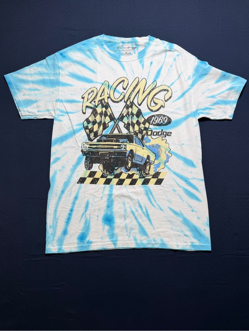 100% Cotton Medium NWOT Dodge 1969 Racing Tie-Dye T-Shirt